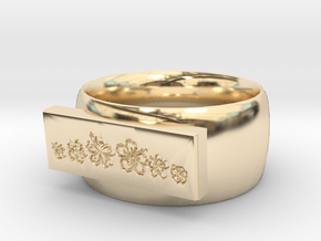 Flower  Ring Version 1 in 14K Yellow Gold