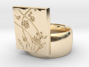 Flower  Ring Version 2 in 14K Yellow Gold