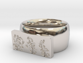 Flower  Ring Version 4 in Platinum