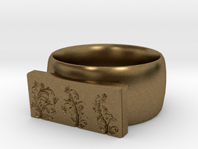 Flower  Ring Version 4 in Natural Bronze