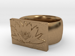 Lily Ring in Natural Brass