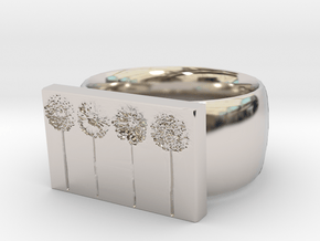 Flower Ring Version 10 in Platinum