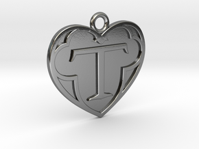 Logo Pendant in Polished Silver