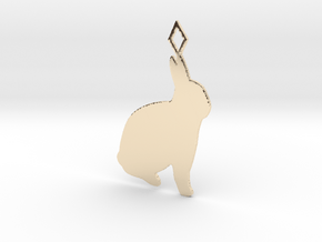 Rabbit pendant in 14K Yellow Gold