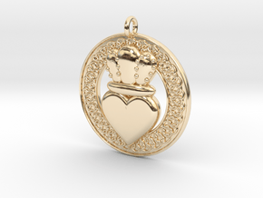 Claddagh Pendant 1 Model in 14K Yellow Gold