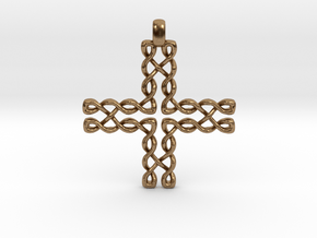 CELTIC CROSS Jewelry Pendant in Bronze | Brass | S in Natural Brass