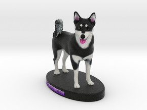 Custom Dog Figurine - Houdini in Full Color Sandstone