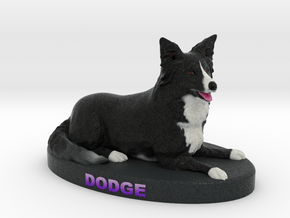 Custom Dog Figurine - Dodge in Full Color Sandstone