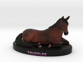 Custom Horse Figurine - Truffles in Full Color Sandstone