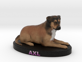 Custom Dog Figurine - Axl in Full Color Sandstone