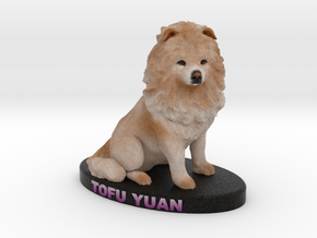 Custom Dog Figurine - Tofu Yuan in Full Color Sandstone
