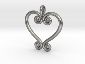 Swirling Love in Natural Silver
