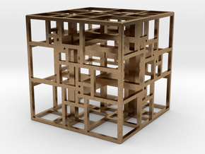 Triple SPSS Cube 28-408 (small) in Natural Brass