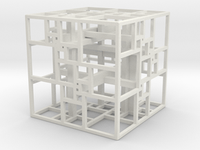 Triple SPSS Cube 28-408 (small) in White Natural Versatile Plastic