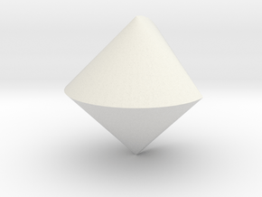 Sphericon in White Natural Versatile Plastic