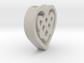 Celtic Heart Knot Pendant in Natural Sandstone