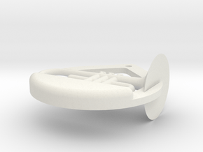 Mellophone emblem in White Natural Versatile Plastic