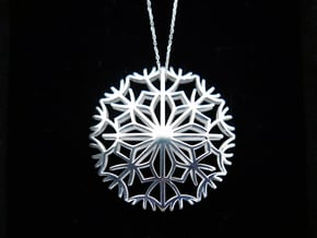 Dandelion seeds pendant in Polished Silver