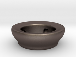 Fake Bowl  in Polished Bronzed Silver Steel