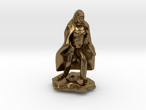 Halfling Rogue in Cape with two Daggers in Natural Bronze