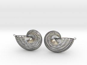 Nautilus Earring Pair (2 earrings) in Natural Silver