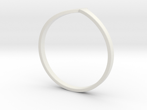 Ring Model B - Size 6 - Gold in White Natural Versatile Plastic