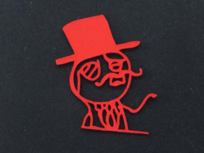 Like A Sir Charm  in Red Processed Versatile Plastic