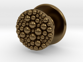 Granulated Button for Tux Shirts  in Polished Bronze