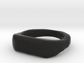 "Play" ring 1-st edition, "Player" jewelry collect in Black Natural Versatile Plastic