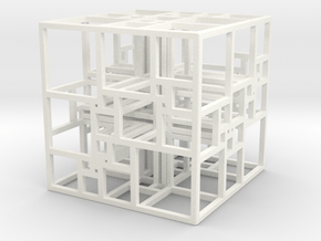 Triple SPSS Cube 28-408 (large) in White Processed Versatile Plastic