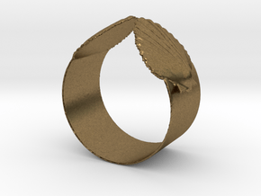 Napkin Scallop Ring in Natural Bronze