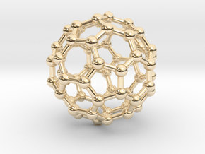Truncated Icosahedron (bucky ball) in 14K Yellow Gold