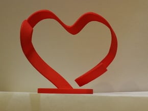 Dollar Heart in Red Processed Versatile Plastic
