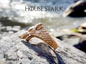 Size 12 Direwolf Ring in Natural Bronze