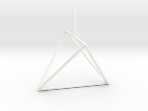 Wire Model for Soap: Tetrahedron in White Processed Versatile Plastic