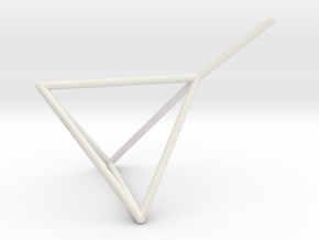Wire Model for Soap: Tetrahedron in White Natural Versatile Plastic