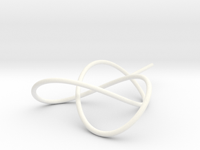 Trefoil Knot for Soap Experiments in White Processed Versatile Plastic