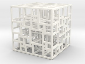 Cage3 with inner bars in White Processed Versatile Plastic