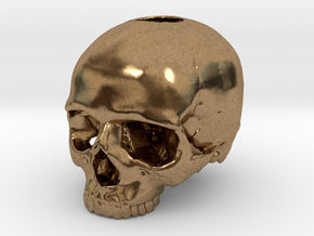 Skull in Natural Brass
