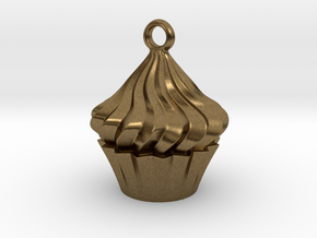 Cupcake Pendant in Natural Bronze
