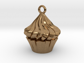 Cupcake Pendant in Natural Brass