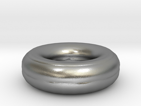 Caramel And Jam Donut in Natural Silver