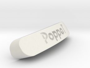 PoppeT Nameplate for SteelSeries Rival in White Natural Versatile Plastic