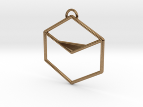Smooth Cube in Natural Brass
