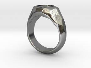 US 7 size "Play" ring, second edition. in Fine Detail Polished Silver