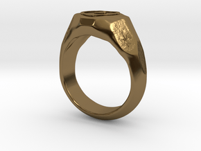 US 7 size "Play" ring, second edition. in Polished Bronze