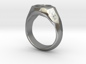 US 7 size "Play" ring, second edition. in Natural Silver