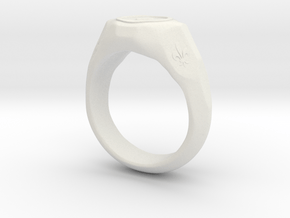 US 7 size "Play" ring, second edition. in White Natural Versatile Plastic