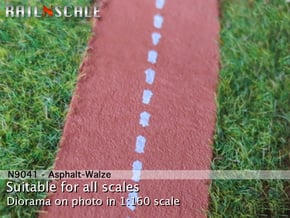 Asphalt-Walze (28 mm breit) in White Natural Versatile Plastic
