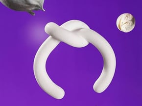 Knot Bracelet Small in White Processed Versatile Plastic